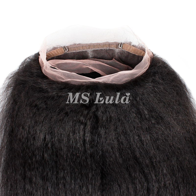 Virgin Hair Kinky Straight 360 Transparent Lace Frontal Closure 22.5x4x2 With Adjustable Strap - 图片 7